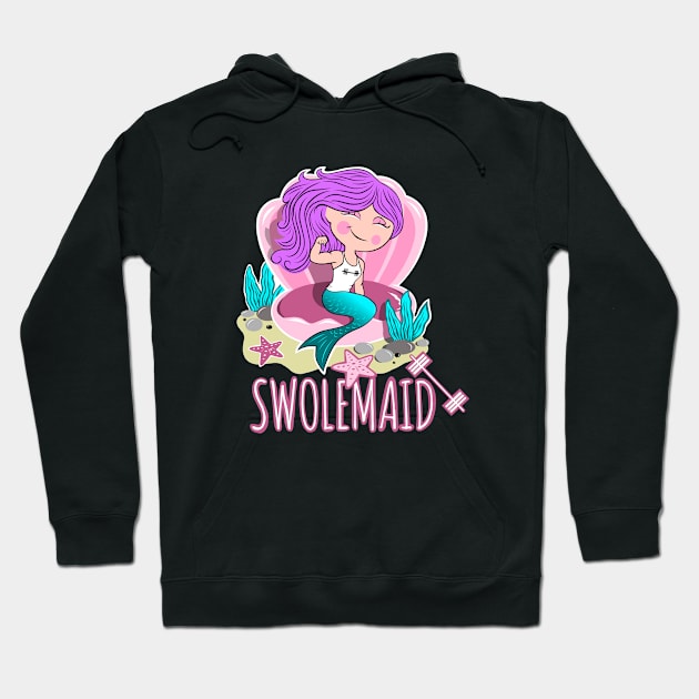 Fitness Girl Mermaid Hoodie by TimAddisonArt